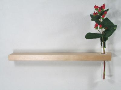 Mini Wandregal mit Vase Ahorn 40 cm