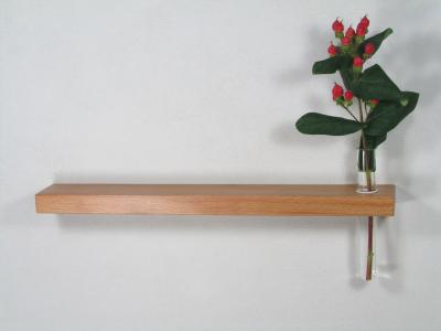 Mini Wandregal mit Vase Buche 40 cm